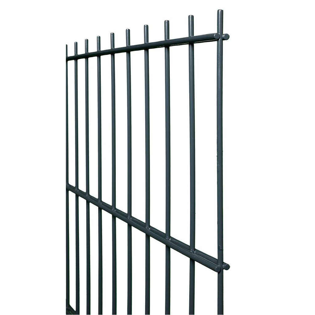 Doppelstabmattenzaun Komplettset, anthrazit, 1,23 m hoch, 90 m lang